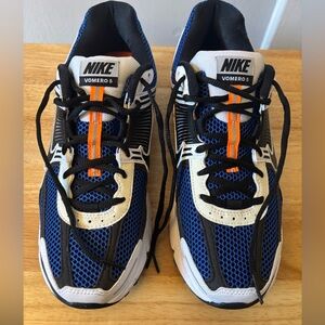 Men’s Nike Vomero 5 Blue and Orange Running Shoes 10